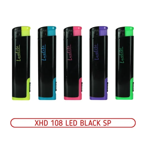 Luxlite XHD 108 Led Black SP пьезо зажигалка с фонарем