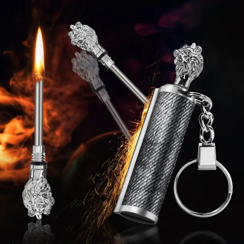 Honest BCZ227 Design бензиновая зажигалка - спичка с кольцом для ключей Honest BCZ227 Design бензиновая зажигалка - спичка с кольцом для ключей
