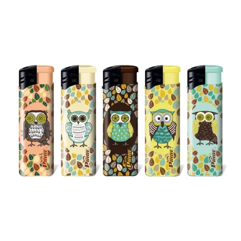 Pride Owls E-100 пьезо зажигалка заправляемая Pride Owls E-100 пьезо зажигалка заправляемая