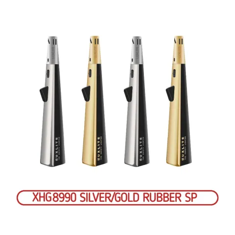 Luxlite 8990 Silver/Gold Rubber SP бытовая пьезо зажигалка 