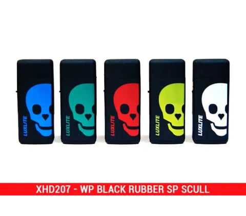 Luxlite XHD 207 Black Rubber SP Scull турбо зажигалка Luxlite XHD 207 Black Rubber SP Scull турбо зажигалка