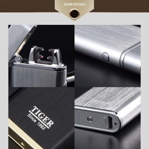 Tiger TW921 J-02 электроимпульсная USB зажигалка