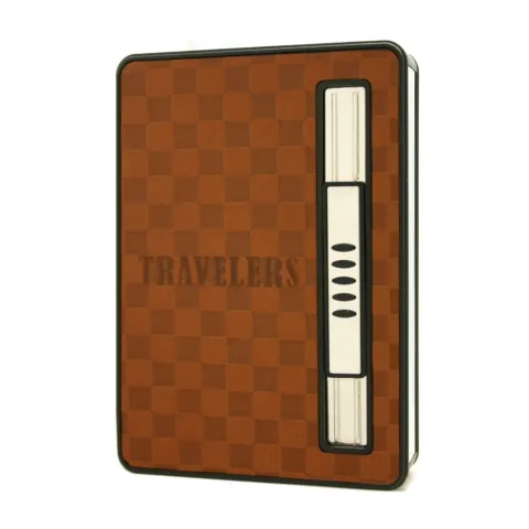 Travelers портсигар - автомат с турбо зажигалкой