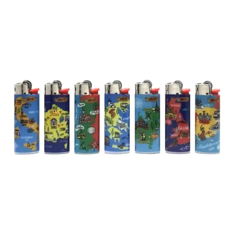 Bic J25 mini European Maps кремниевая зажигалка Bic J25 mini European Maps кремниевая зажигалка