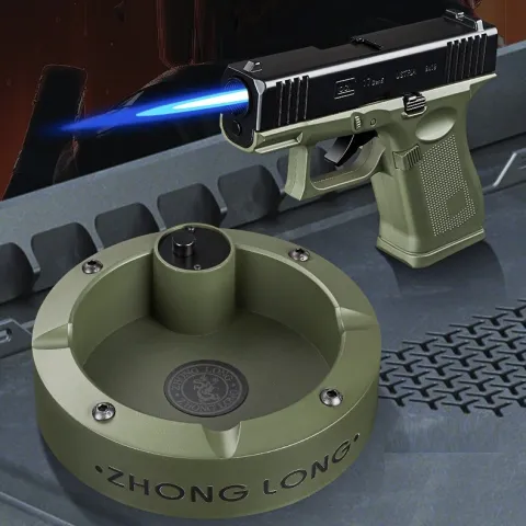 Zhong Long ZL-035B настольная турбо зажигалка - пепельница