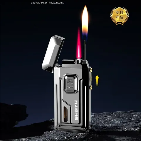 Induction CL-2421 газовая электро зажигалка 2 пламени Induction CL-2421 газовая электро зажигалка 2 пламени