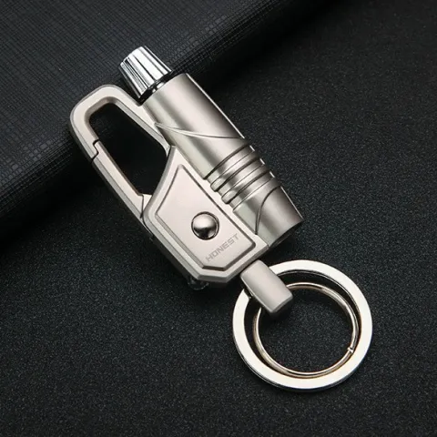 Honest BCK2-572 бензиновая зажигалка - спичка с карабином, фонариком и кольцом для ключей