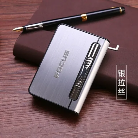 Focus JD-YH002 портсигар - автомат с турбо зажигалкой Focus JD-YH002 портсигар - автомат с турбо зажигалкой