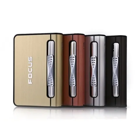 Focus JD-YH002 портсигар - автомат с турбо зажигалкой Focus JD-YH002 портсигар - автомат с турбо зажигалкой