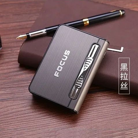 Focus JD-YH002 портсигар - автомат с турбо зажигалкой Focus JD-YH002 портсигар - автомат с турбо зажигалкой