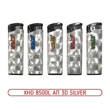 XHD 8500L АП 3D Silver пьезо зажигалка 