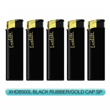 Luxlite XHD 8500L Black Rubber/Gold Cap пьезо зажигалка