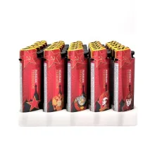 Oney M-03(03)​ Красный Октябрь кремниевая зажигалка в металлическом чехле