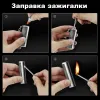 Honest BCZ227 Design бензиновая зажигалка - спичка с кольцом для ключей