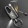 Honest BCK2-572 бензиновая зажигалка - спичка с карабином, фонариком и кольцом для ключей