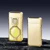 Cob 9015B кремниевая турбо зажигалка 2 огня  с фонариком