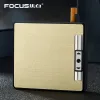 Focus YH050 портсигар - автомат со встроенной USB зажигалкой 
